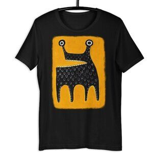 Monster Folk Art Gothic T-Shirt | Cute Creepy Alien Tee